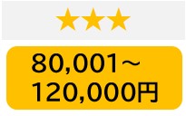 ★★★80,001～120,000円