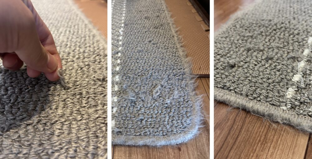 カーペットの毛羽立ち