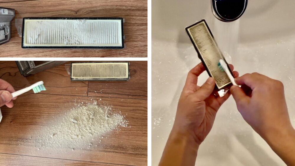 ダストボックスフィルターの清掃状況